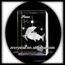 K9 3D Laser Crystal Pisces Inside